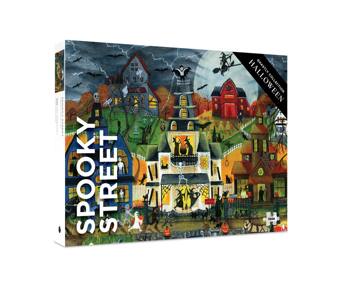 Spooky Street 1000 Piece Jigsaw Puzzle | Pomegranate - Jigsaw Puzzles - The Puzzle Center