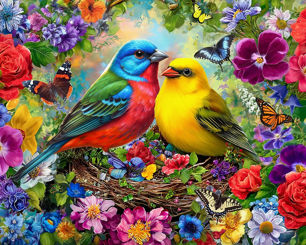 Spring Birds Serenade 500 Piece Jigsaw Puzzle | Springbok Puzzles