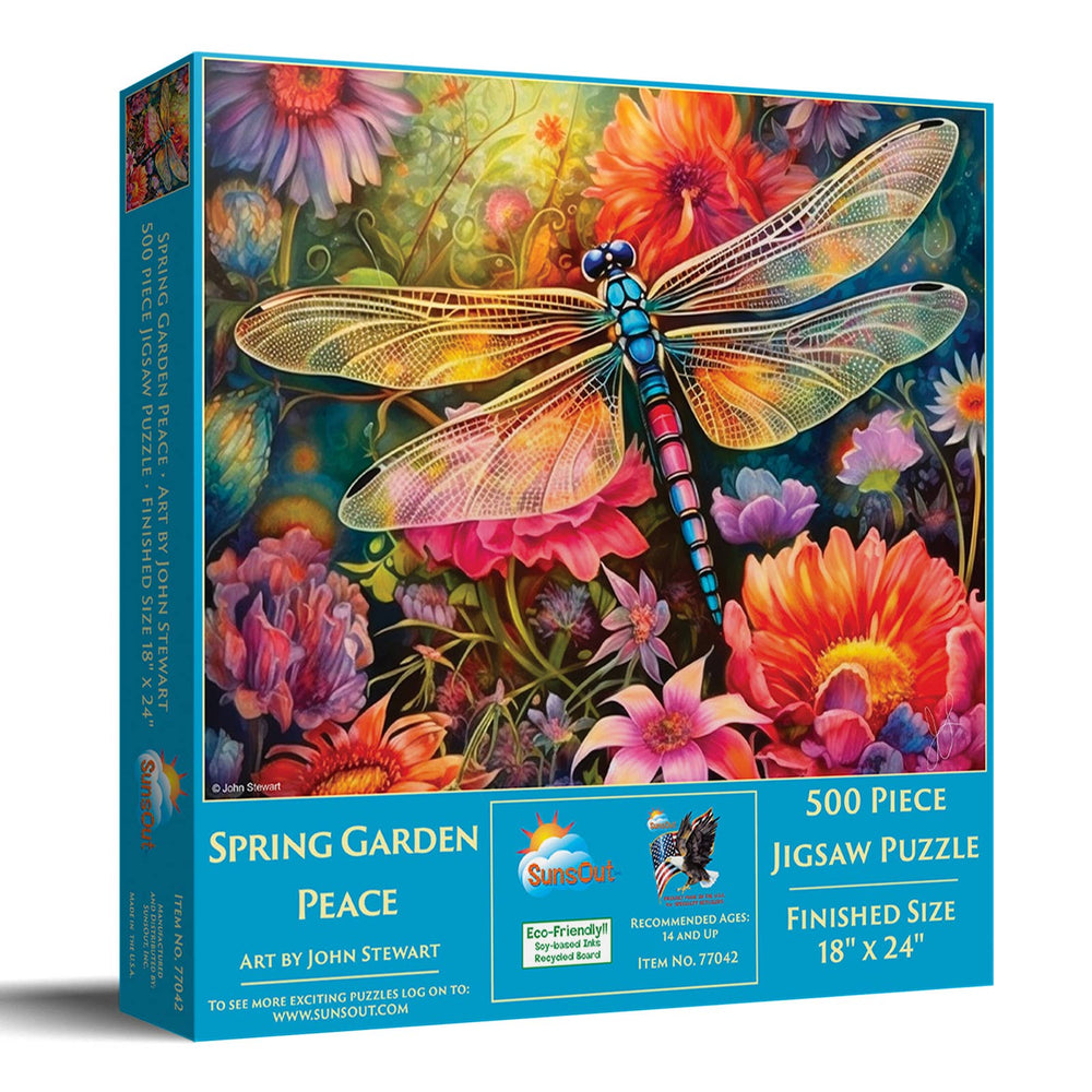 Spring Garden Peace 500 Piece Puzzle by SunsOut Puzzles - SunsOut - Jigsaw Puzzles - The Puzzle Center -