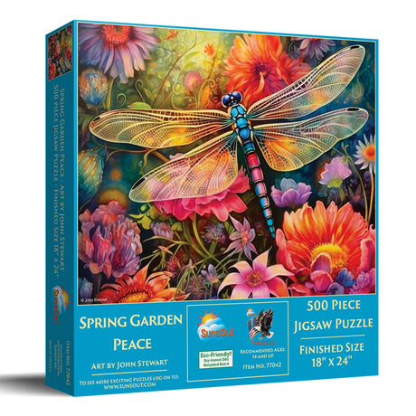 Spring Garden Peace 500 Piece Puzzle by SunsOut Puzzles - SunsOut - Jigsaw Puzzles - The Puzzle Center -