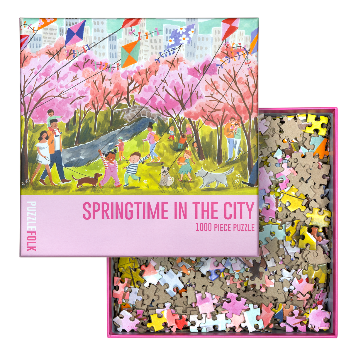Springtime in the City 1000 Piece Jigsaw Puzzle | Puzzlefolk - Jigsaw Puzzles - The Puzzle Center