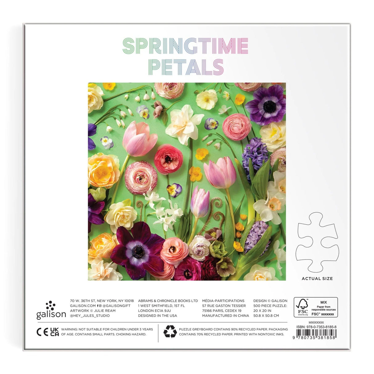 Springtime Petals 500 Piece Jigsaw Puzzle | Galison - Jigsaw Puzzles - The Puzzle Center