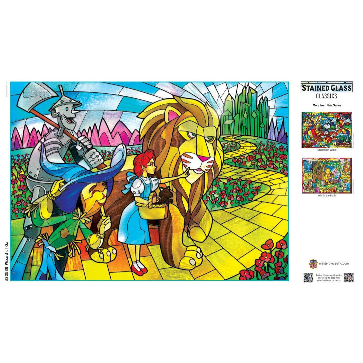 Stained Glass Wizard of Oz 500 Piece Jigsaw Puzzle | Masterpieces Puzzles - Masterpieces Puzzles - Jigsaw Puzzles - The Puzzle Center