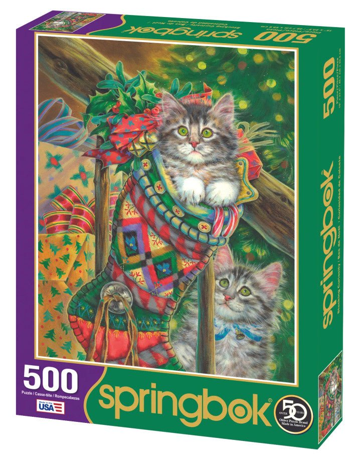 Stocking Curiosity 500 Piece Jigsaw Puzzle by Springbok Puzzles - Springbok Puzzles - Jigsaw Puzzles - The Puzzle Center -