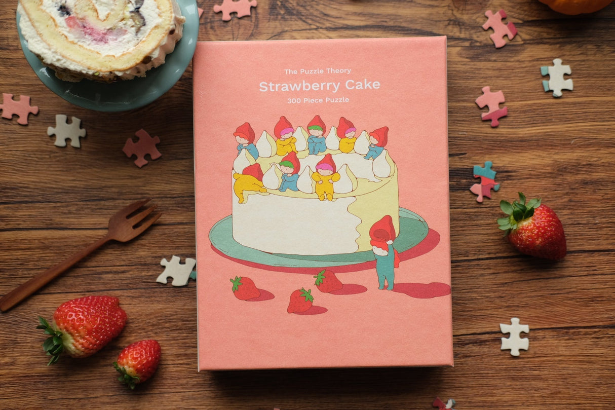 Strawberry Cake 300 Piece Jigsaw Puzzle | The Puzzle Theory - Jigsaw Puzzles - The Puzzle Center