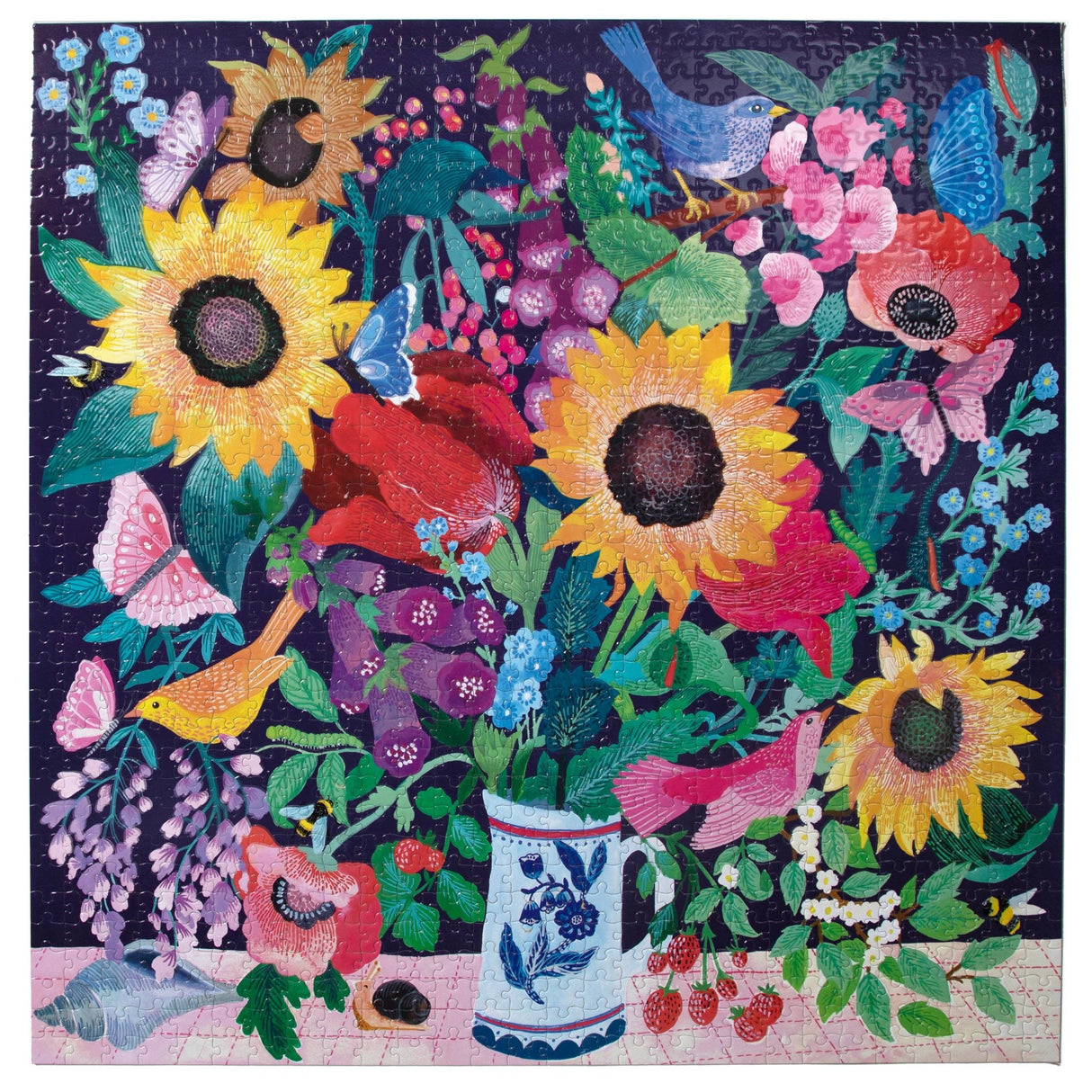 Summer Bouquet 1000 Piece Puzzle by eeBoo - eeBoo - Jigsaw Puzzles - The Puzzle Center -