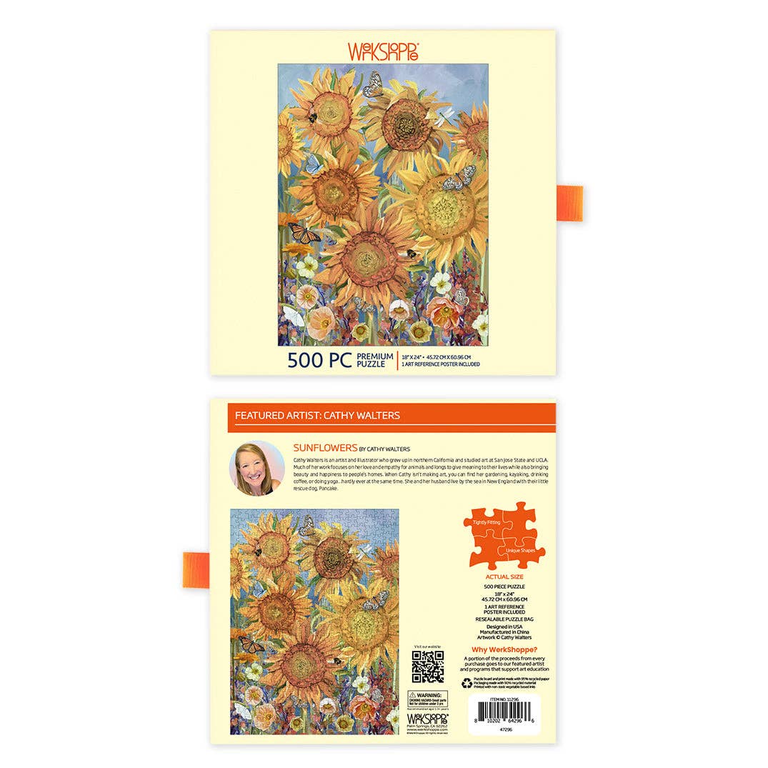 Sunflowers 500 Piece Jigsaw Puzzle | WerkShoppe - Jigsaw Puzzle - The Puzzle Center