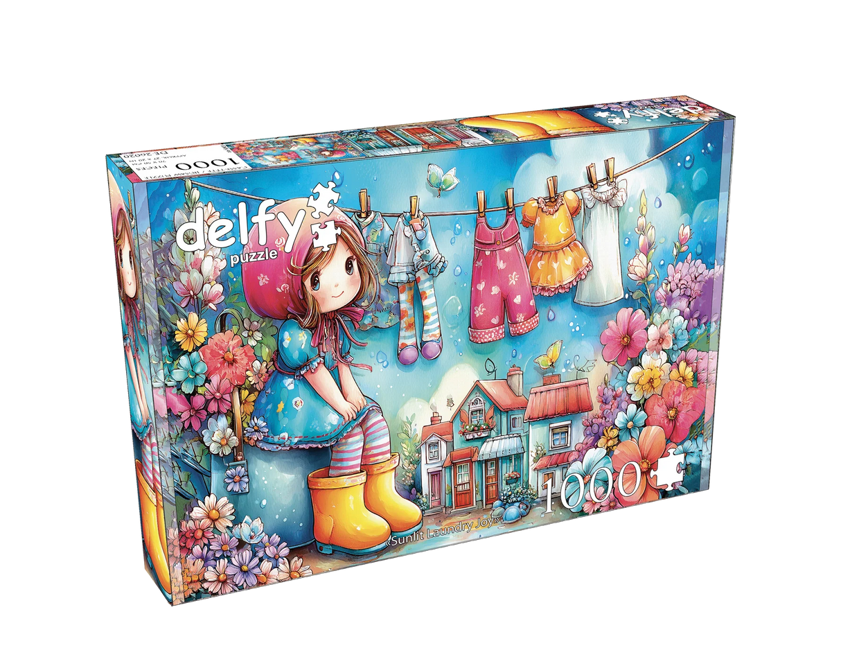 Sunlit Laundry Joy 1000 Piece Jigsaw Puzzle | Delfy Puzzles - Jigsaw Puzzles - The Puzzle Center