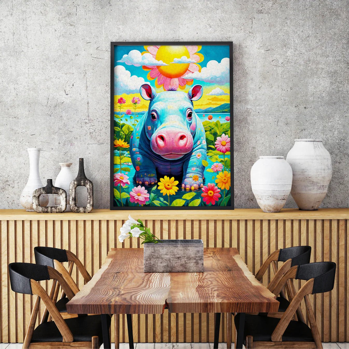 Sunny Hippo 1000 Piece Jigsaw Puzzle | Enjoy Puzzles - Jigsaw Puzzles - The Puzzle Center