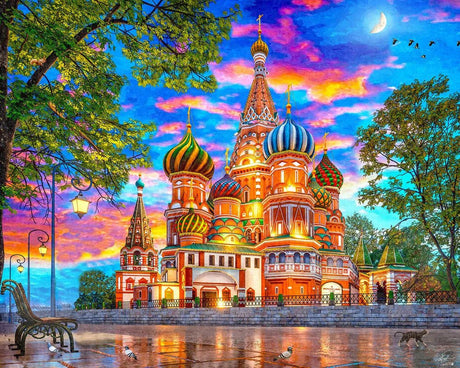Sunset at St Basil's 1000 Piece Jigsaw Puzzle | Springbok Puzzles - Springbok Puzzles - Jigsaw Puzzles - The Puzzle Center