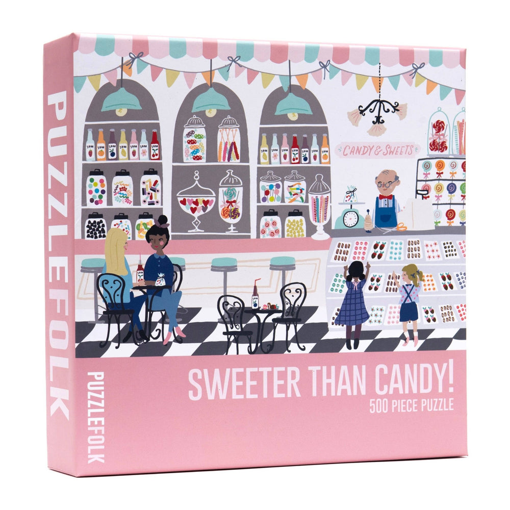 Sweeter Than Candy! 500 Piece Puzzle by Puzzlefolk | Nostalgic Candy Shop Jigsaw Puzzle - Puzzlefolk - Jigsaw Puzzles - The Puzzle Center -