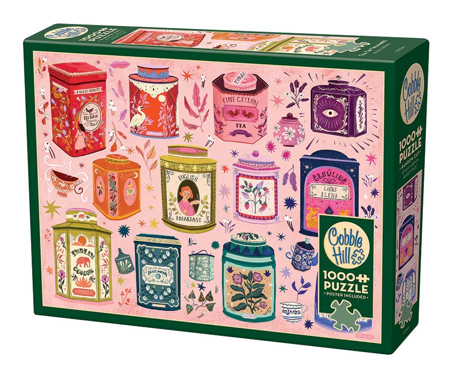 Tea Tin Treasures 1000 Piece Jigsaw Puzzle | Cobble Hill - Jigsaw Puzzles - The Puzzle Center