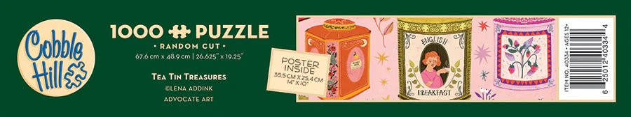 Tea Tin Treasures 1000 Piece Jigsaw Puzzle | Cobble Hill - Jigsaw Puzzles - The Puzzle Center