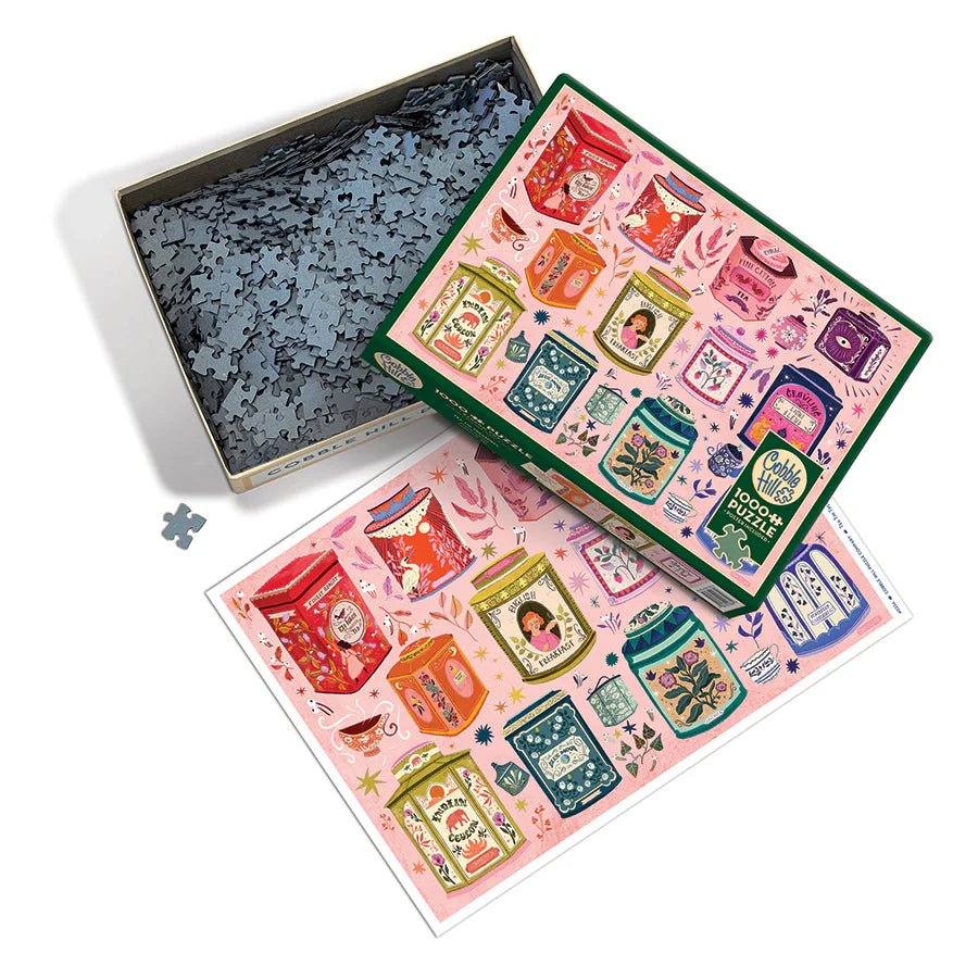 Tea Tin Treasures 1000 Piece Jigsaw Puzzle | Cobble Hill - Jigsaw Puzzles - The Puzzle Center