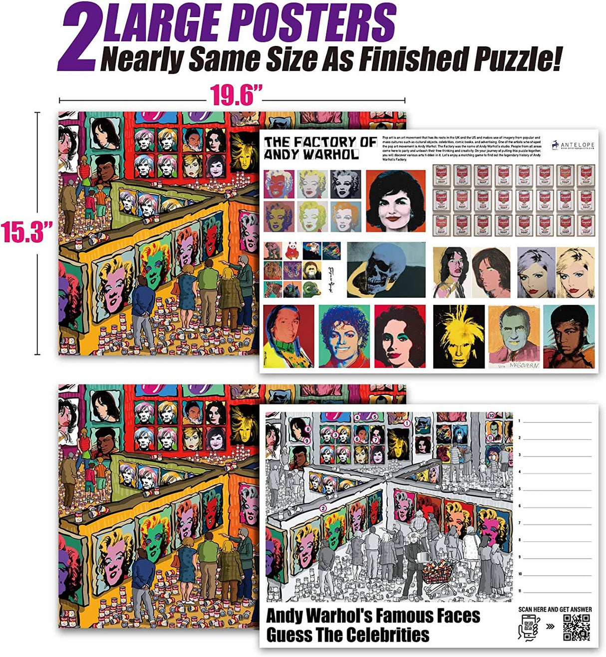 The Factory of Andy Warhol 500 Piece Jigsaw Puzzle | Antelope Puzzle - Jigsaw Puzzles - The Puzzle Center