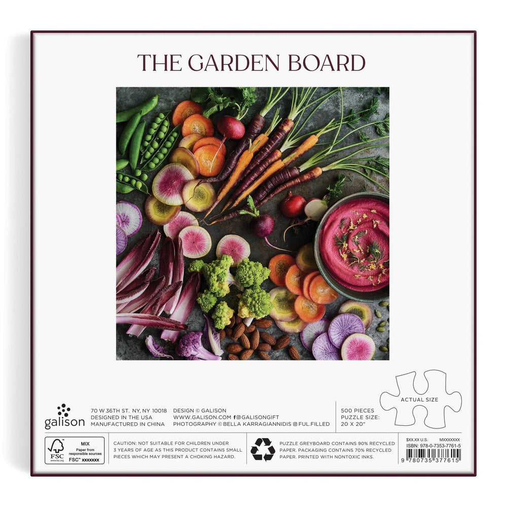 The Garden Board 500 Piece Puzzle by Galison - Galison - Jigsaw Puzzles - The Puzzle Center -