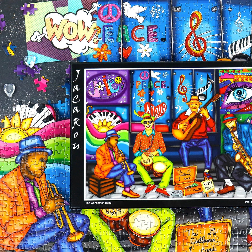 The Gentleman Band 1000 Piece Jigsaw Puzzle by JaCaRou Puzzles - JaCaRou Puzzles Inc. - Jigsaw Puzzles - The Puzzle Center -