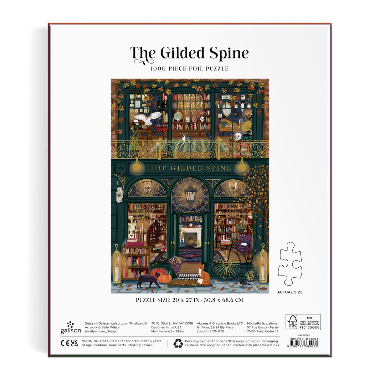 The Gilded Spine 1000 Piece Foil Jigsaw Puzzle | Galison