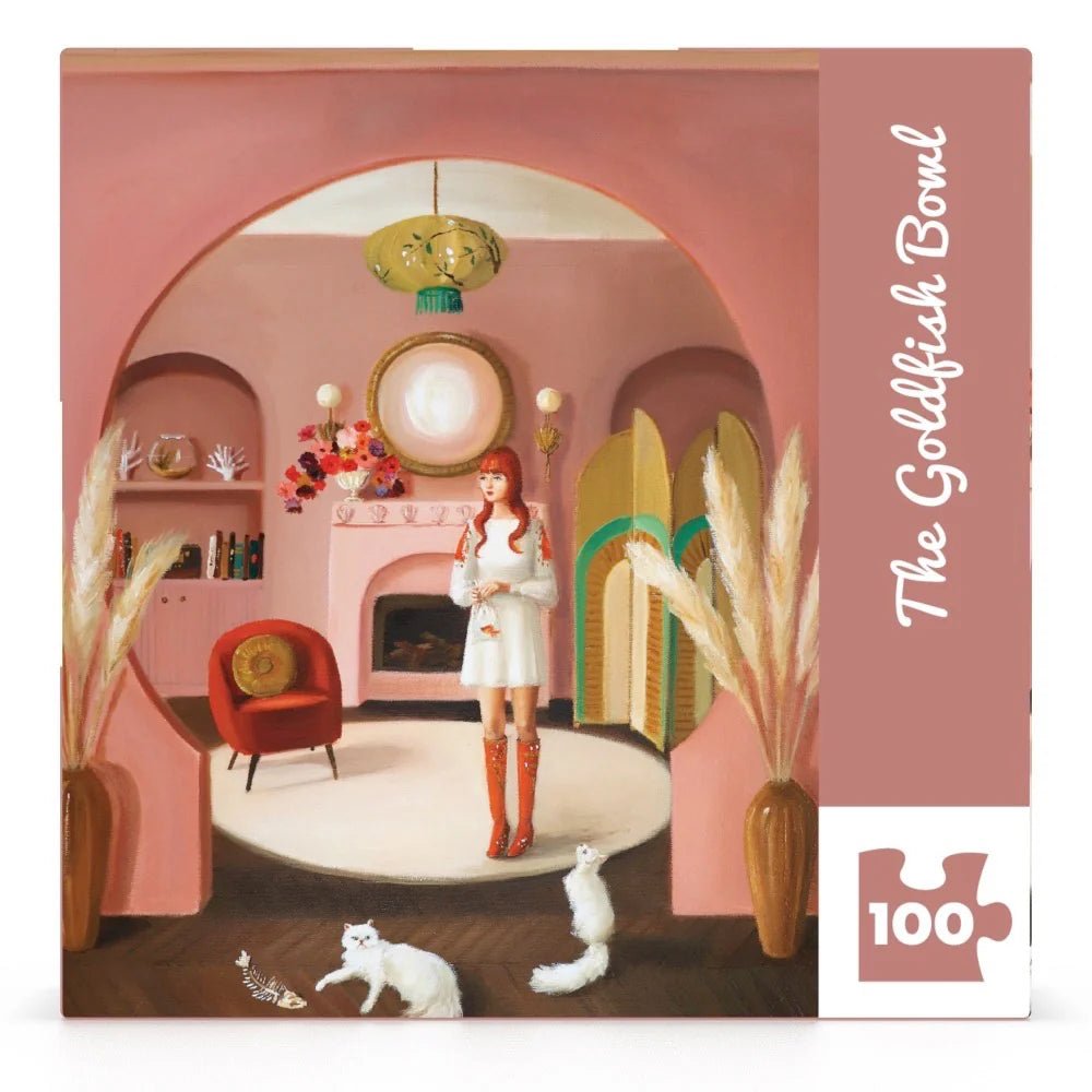 The Goldfish Bowl 100 Piece Mini Jigsaw Puzzle by New York Puzzle Company - New York Puzzle Company - Mini Jigsaw Puzzles - The Puzzle Center