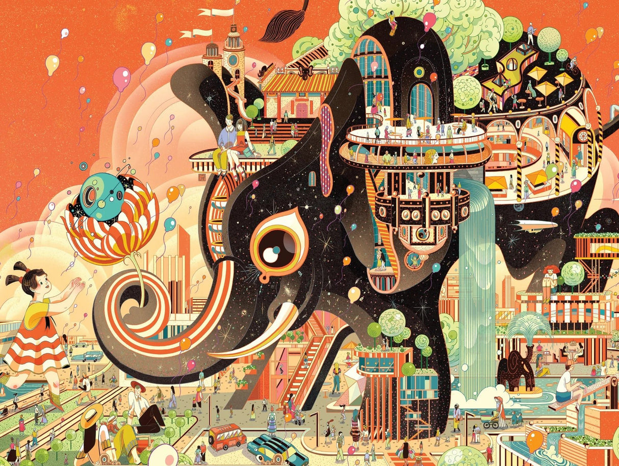 The Great Elephant 1000 Piece Jigsaw Puzzle | New York Puzzle Company - Jigsaw Puzzles - The Puzzle Center