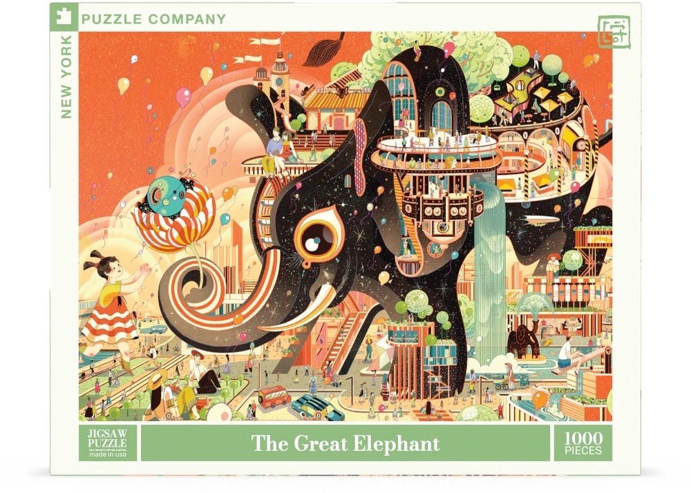 The Great Elephant 1000 Piece Jigsaw Puzzle | New York Puzzle Company - Jigsaw Puzzles - The Puzzle Center