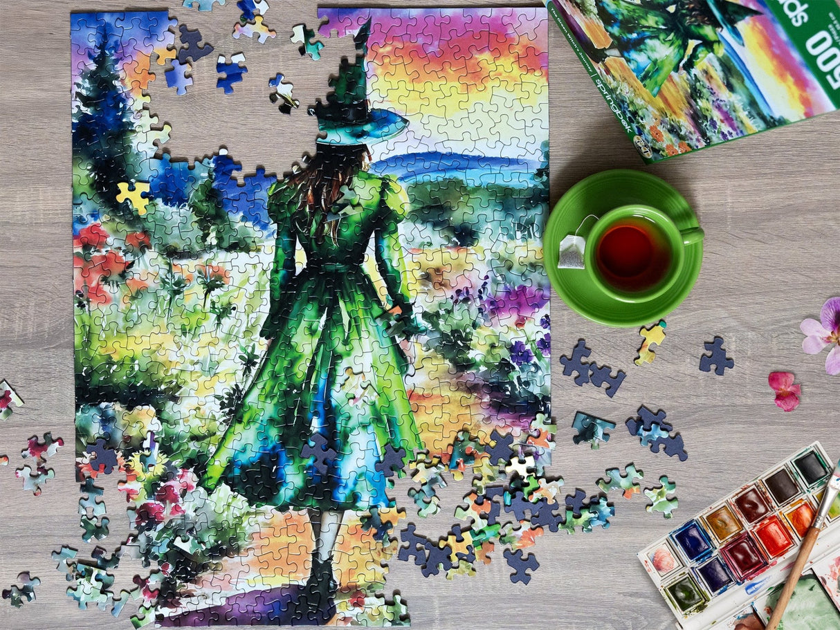 The Green Witches Journey 500 Piece Jigsaw Puzzle - Limited Release | Springbok Puzzles - Springbok Puzzles - Jigsaw Puzzles - The Puzzle Center
