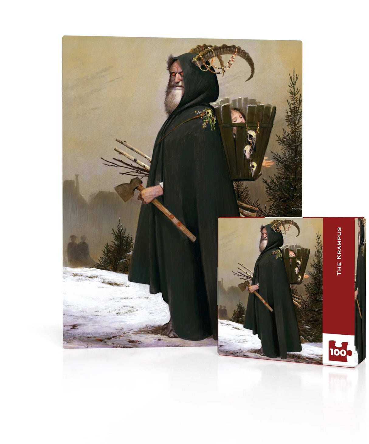 The Krampus 100 Piece Mini Jigsaw Puzzle | New York Puzzle Company - Mini Jigsaw Puzzles - The Puzzle Center