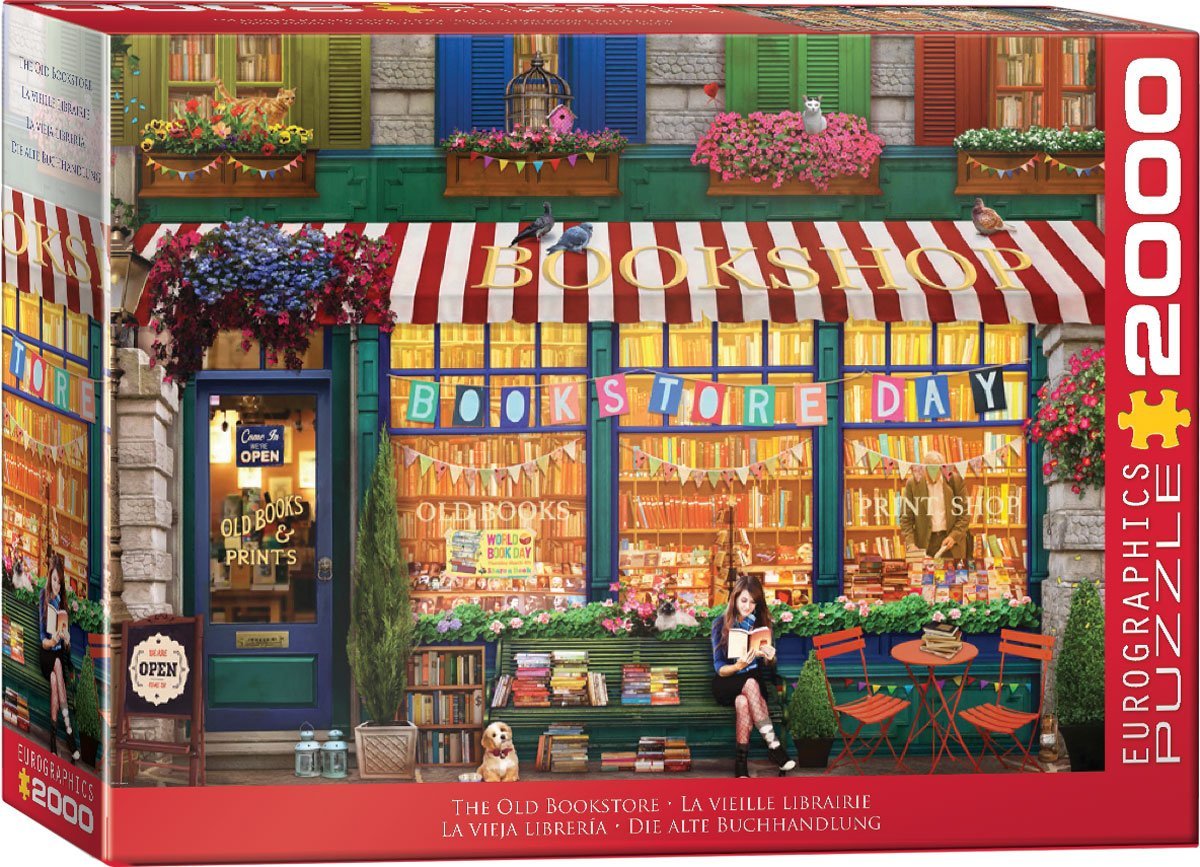 The Old Bookstore 2000 - Piece Jigsaw Puzzle by EuroGraphics - Eurographics - Jigsaw Puzzles - The Puzzle Center -
