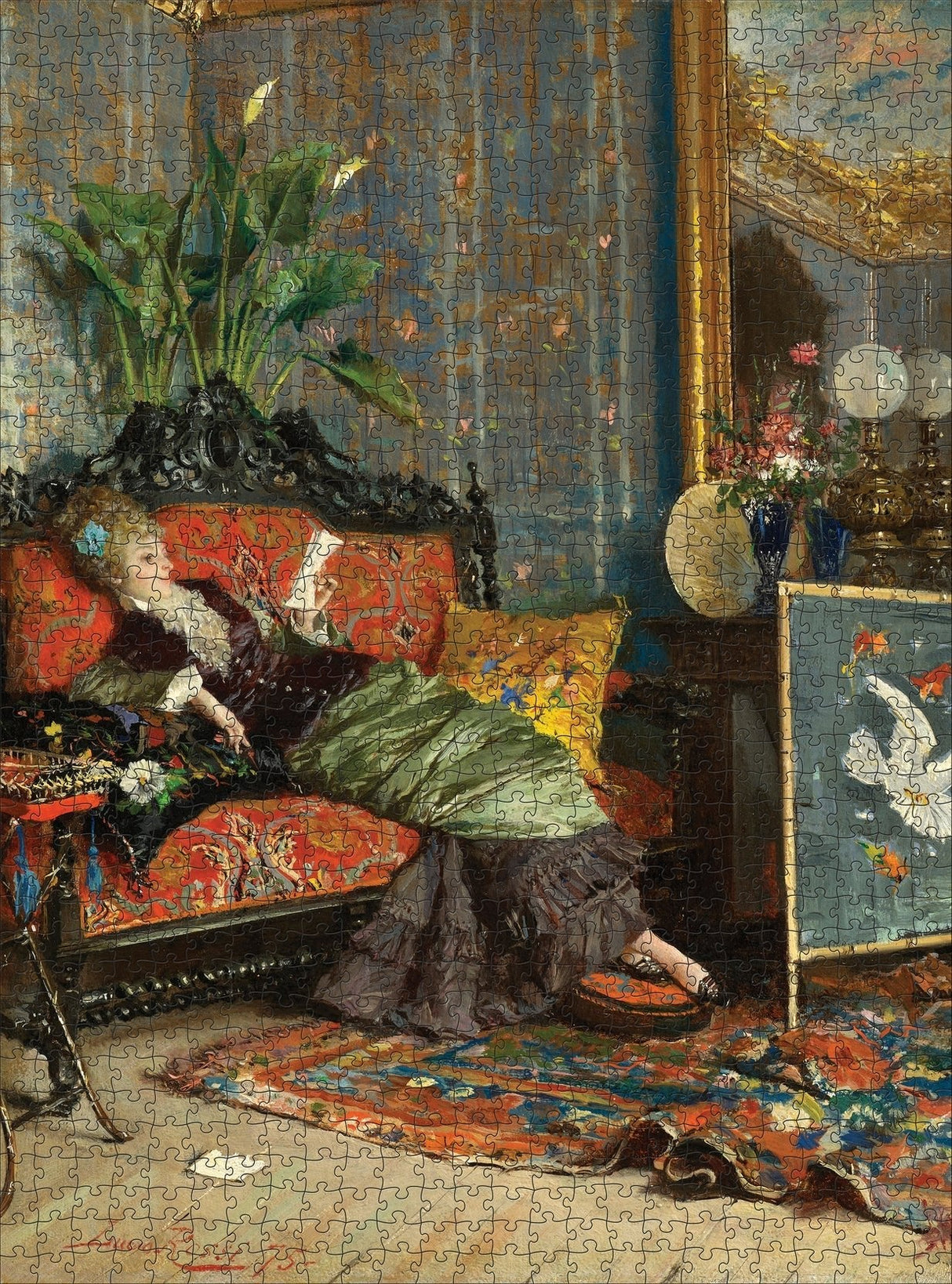 The Reading Woman 1000 - Piece Jigsaw Puzzle by Pomegranate - Pomegranate - Jigsaw Puzzles - The Puzzle Center -