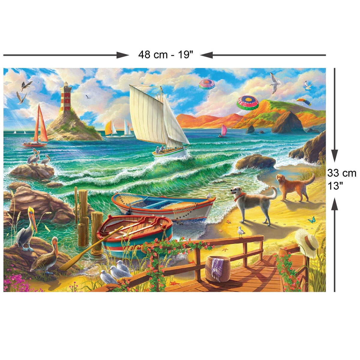 The Seashore View 500 Piece Jigsaw Puzzle | Anatolian - Jigsaw Puzzles - The Puzzle Center