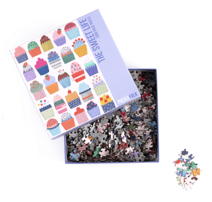 The Sweet Life 1,000 Piece Puzzle by Puzzlefolk | Delicious Cupcake Jigsaw Puzzle - Puzzlefolk - Jigsaw Puzzles - The Puzzle Center -