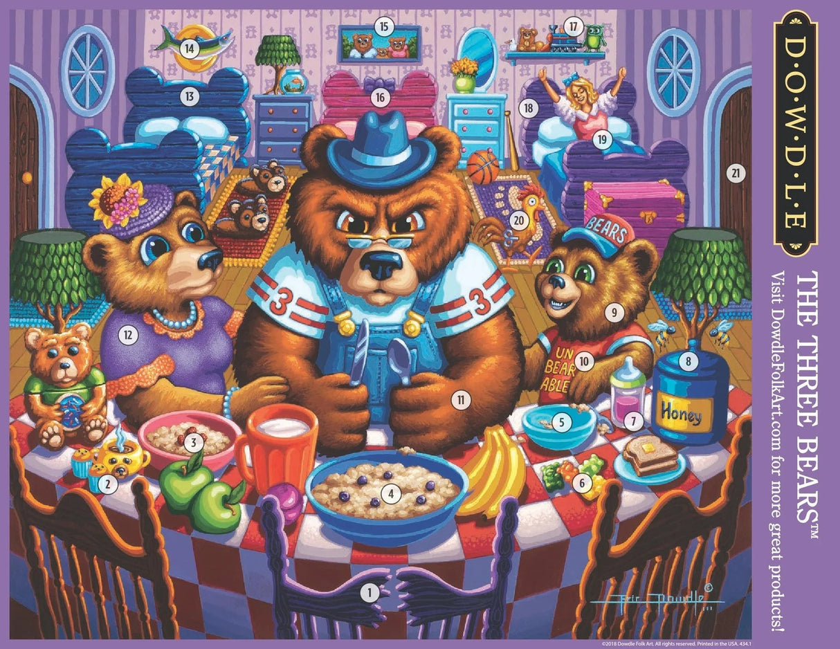 The Three Bears 500 Piece Jigsaw Puzzle by Dowdle - Dowdle - Jigsaw Puzzles - The Puzzle Center -
