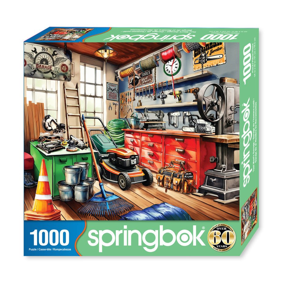 Toolman's Garage 1000 Piece Jigsaw Puzzle by Springbok Puzzles - Springbok Puzzles - Jigsaw Puzzles - The Puzzle Center
