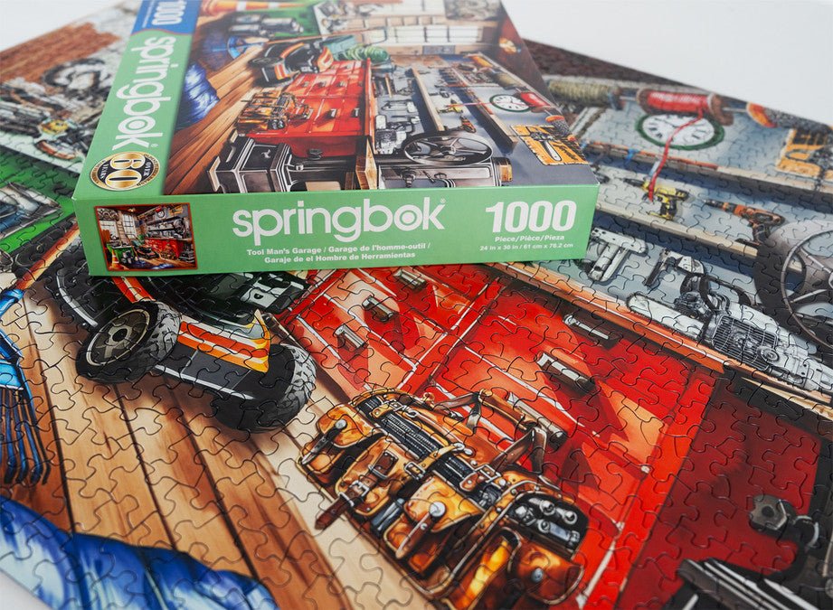 Toolman's Garage 1000 Piece Jigsaw Puzzle by Springbok Puzzles - Springbok Puzzles - Jigsaw Puzzles - The Puzzle Center
