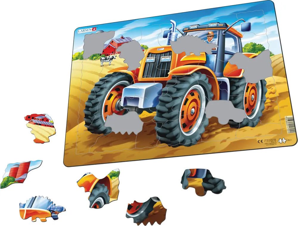 Tractor 37 Piece Children's Educational Jigsaw Puzzle by Larsen Puzzles - Farm Fun for Kids - Larsen - Jigsaw Puzzles - The Puzzle Center -