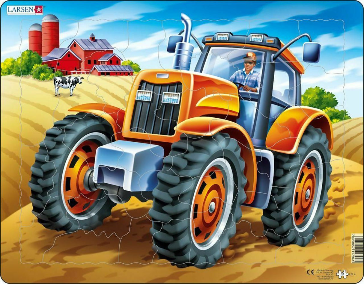 Tractor 37 Piece Children's Educational Jigsaw Puzzle by Larsen Puzzles - Farm Fun for Kids - Larsen - Jigsaw Puzzles - The Puzzle Center -