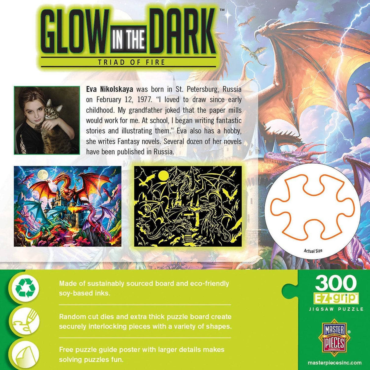 Triad of Fire 300 Piece Glow in the Dark Jigsaw Puzzle | Masterpieces - Masterpieces Puzzles - Jigsaw Puzzles - The Puzzle Center