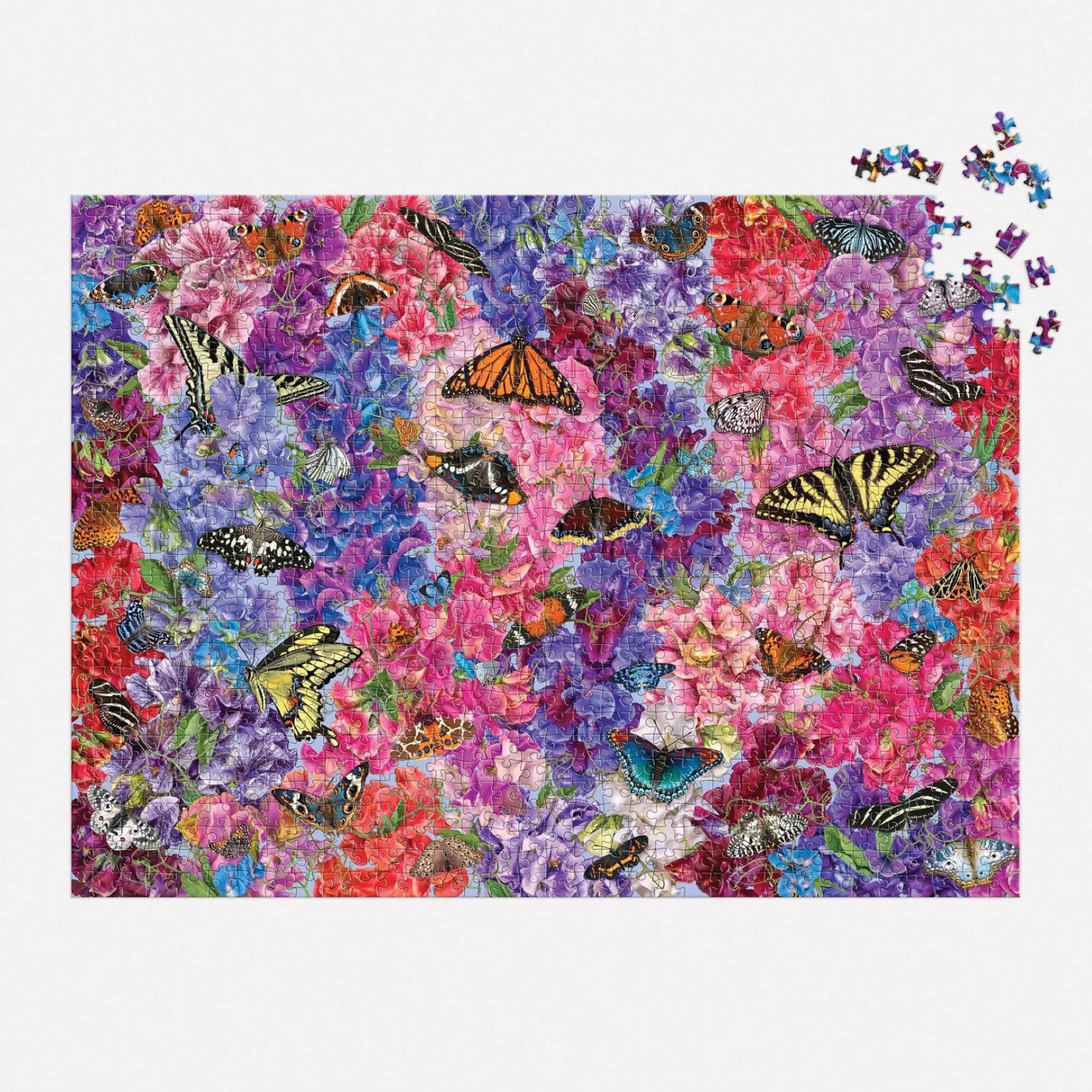 Troy Litten Butterflies In the Sweet Peas 1000 Piece Jigsaw Puzzle | Galison - Jigsaw Puzzles - The Puzzle Center