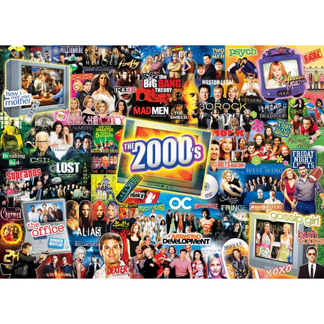 TV Time - 2000's Shows 1000 Piece Jigsaw Puzzle by Masterpieces - Masterpieces Puzzles - Jigsaw Puzzles - The Puzzle Center