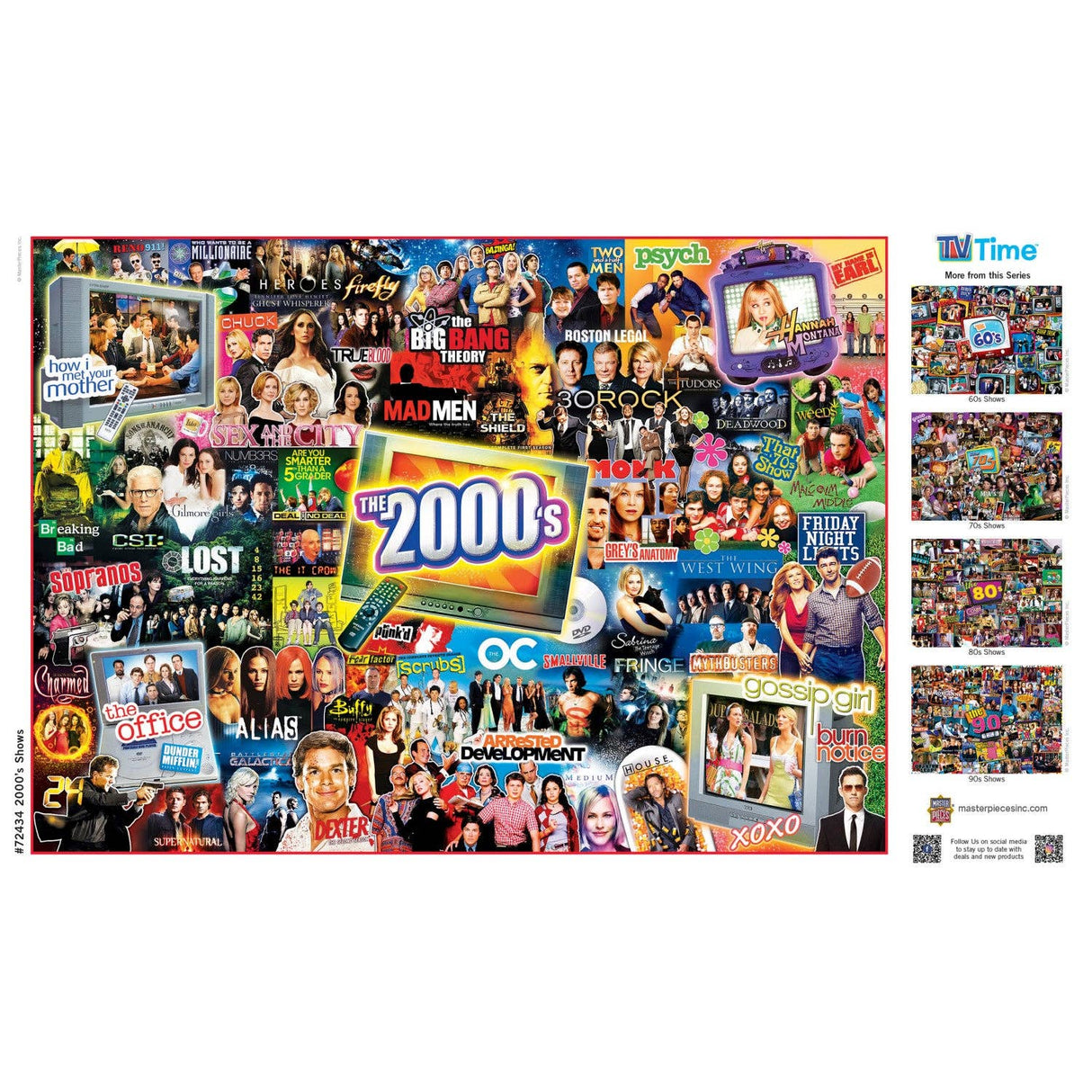 TV Time - 2000's Shows 1000 Piece Jigsaw Puzzle by Masterpieces - Masterpieces Puzzles - Jigsaw Puzzles - The Puzzle Center