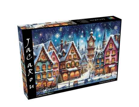 Twinkling Holiday Streets 1000 Piece Jigsaw Puzzle | JaCaRou Puzzles - Jigsaw Puzzles - The Puzzle Center