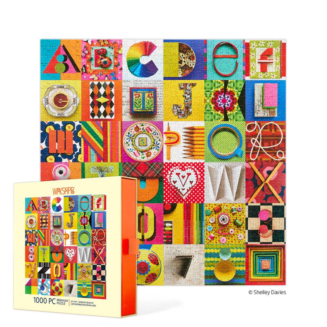 Typeface Collage 1000 Piece Jigsaw Puzzle | WerkShoppe - Jigsaw Puzzles - The Puzzle Center