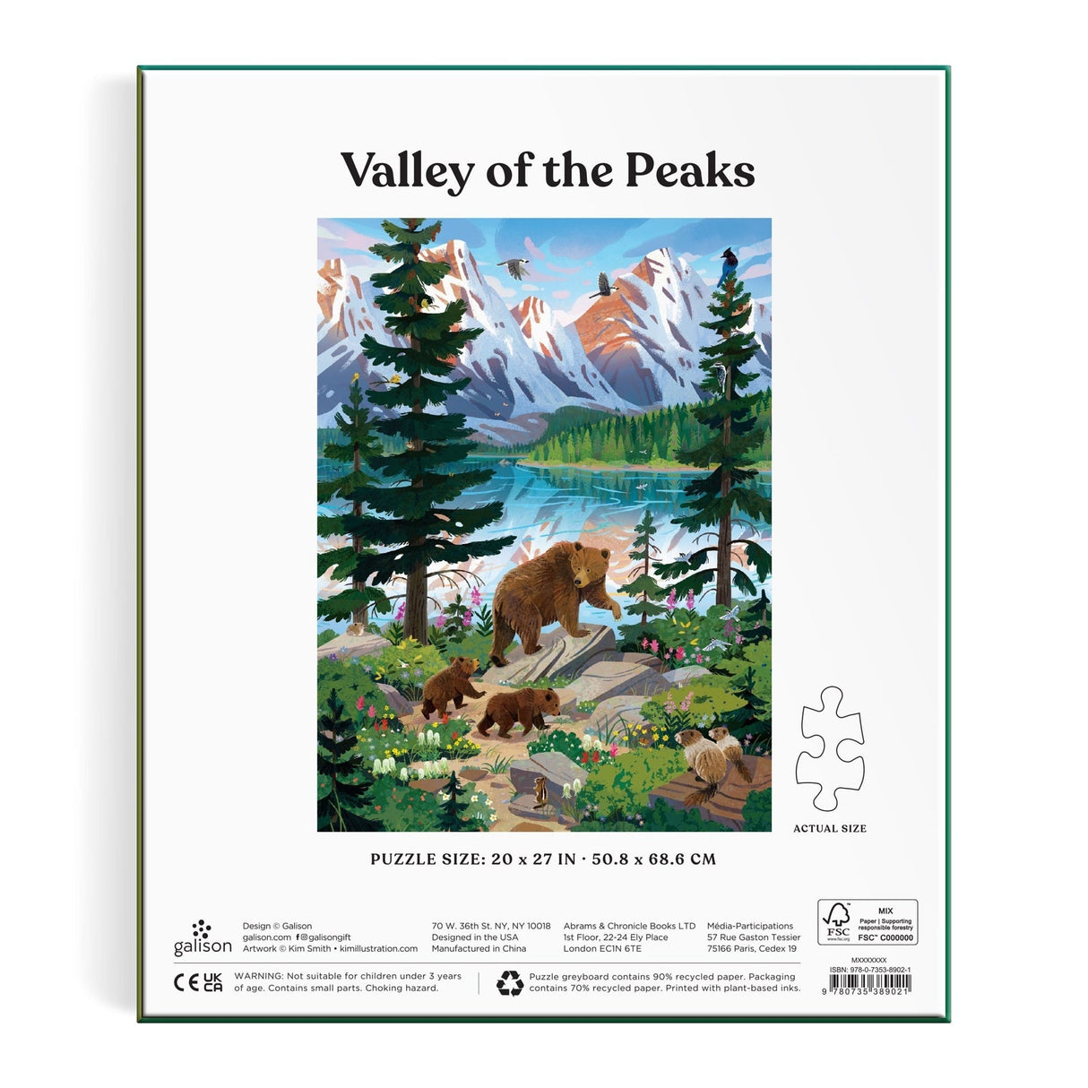 Valley Of The Peaks 1000 Piece Jigsaw Puzzle | Galison - Jigsaw Puzzles - The Puzzle Center