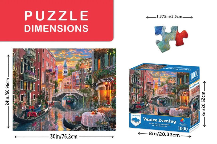 Venice Evening 1000 Piece Jigsaw Puzzle by Springbok Puzzles - Springbok Puzzles - Jigsaw Puzzles - The Puzzle Center