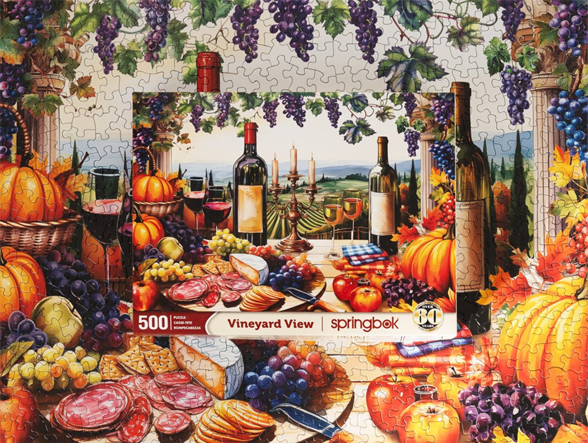 Vineyard View 500 Piece Jigsaw Puzzle | Springbok Puzzles - Springbok Puzzles - Jigsaw Puzzles - The Puzzle Center