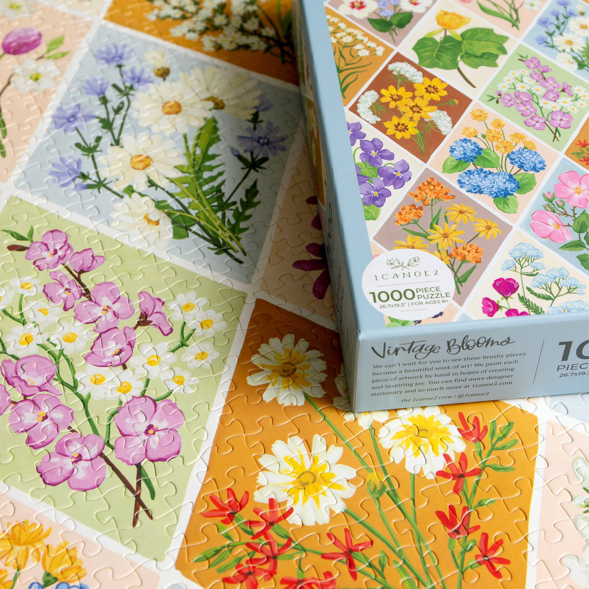 Vintage Blooms 1000 Piece Jigsaw Puzzle | 1Canoe2 - Jigsaw Puzzles - The Puzzle Center