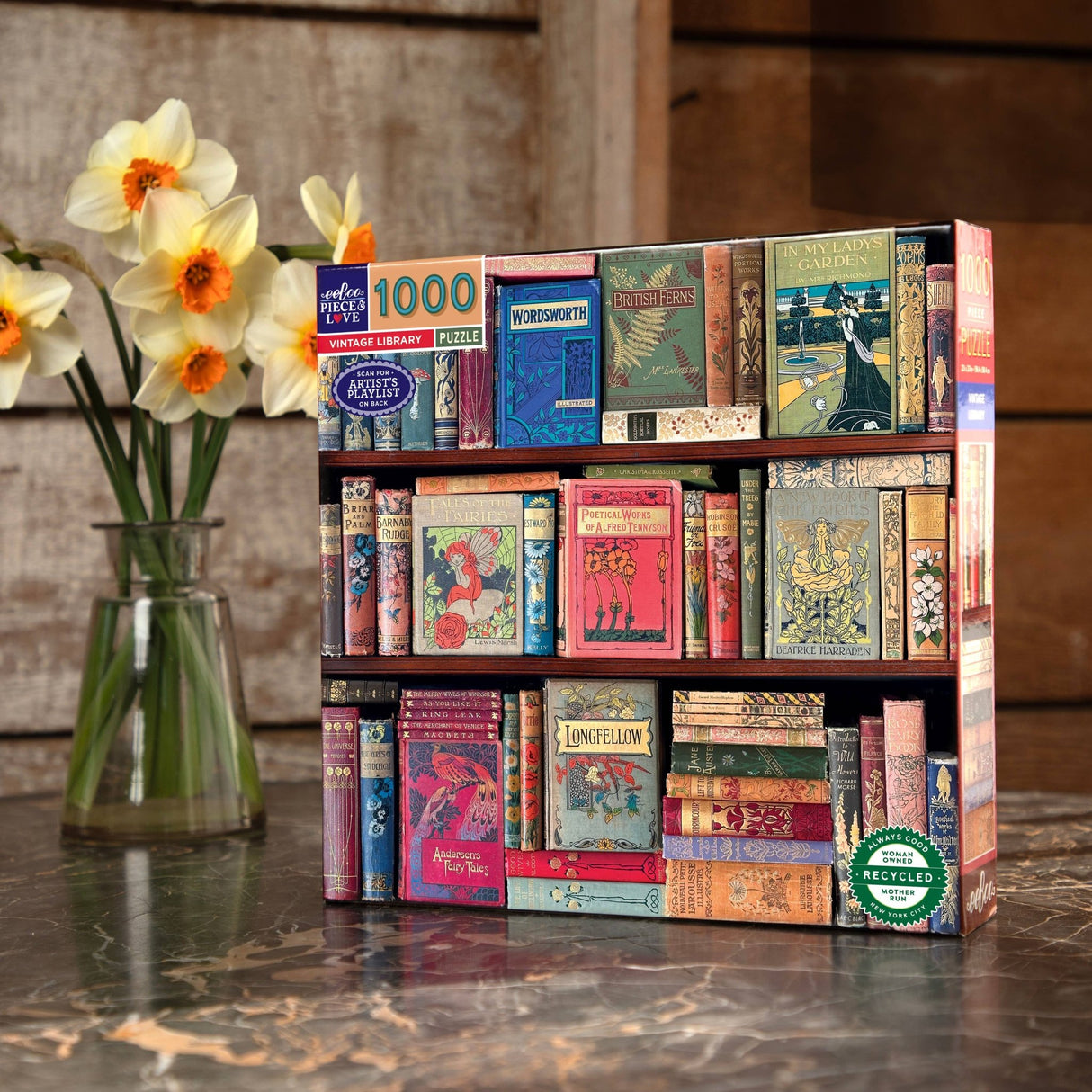 Vintage Library 1000 Piece Jigsaw Puzzle | eeBoo - Jigsaw Puzzles - The Puzzle Center