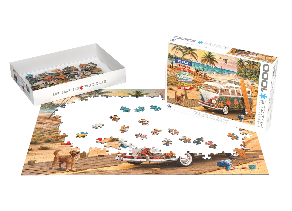 VW Be Happy 1000 Piece Jigsaw Puzzle | Eurographics - Jigsaw Puzzles - The Puzzle Center