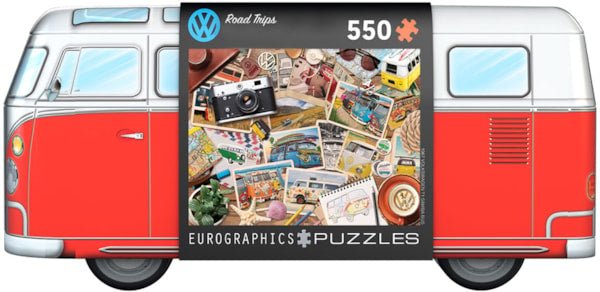 VW Road Trips Shaped Tin 550 Piece Jigsaw Puzzle by Eurographics - Retro & Unique - Eurographics - Jigsaw Puzzles - The Puzzle Center
