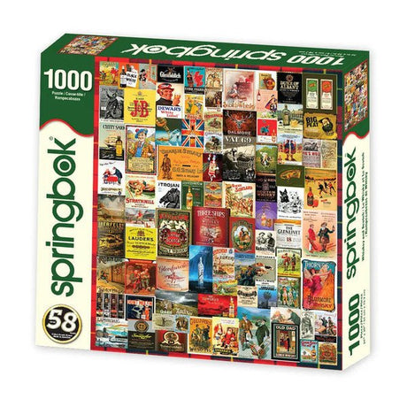 Box cover of 1000 piece Whiskey and Scotch puzzle by Springbok